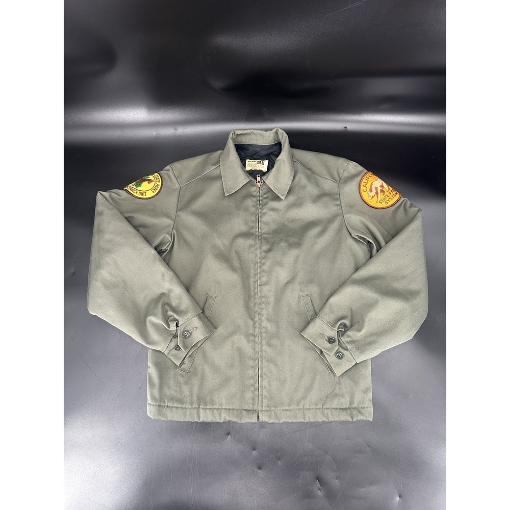 VTG Walking Tall by Horace Bomber Jacket California State Park‎ Men's Sz S Green